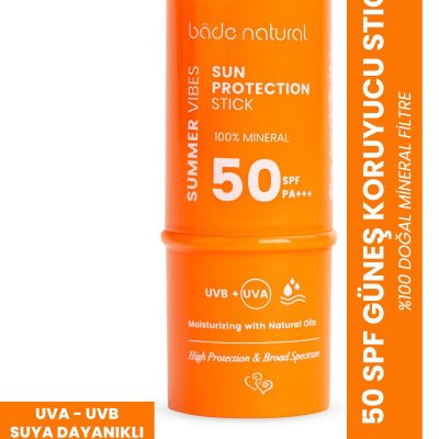 Bade Natural 0 Mineral Filtreli 50 Spf Besleyici Güneş Koruyucu Stick