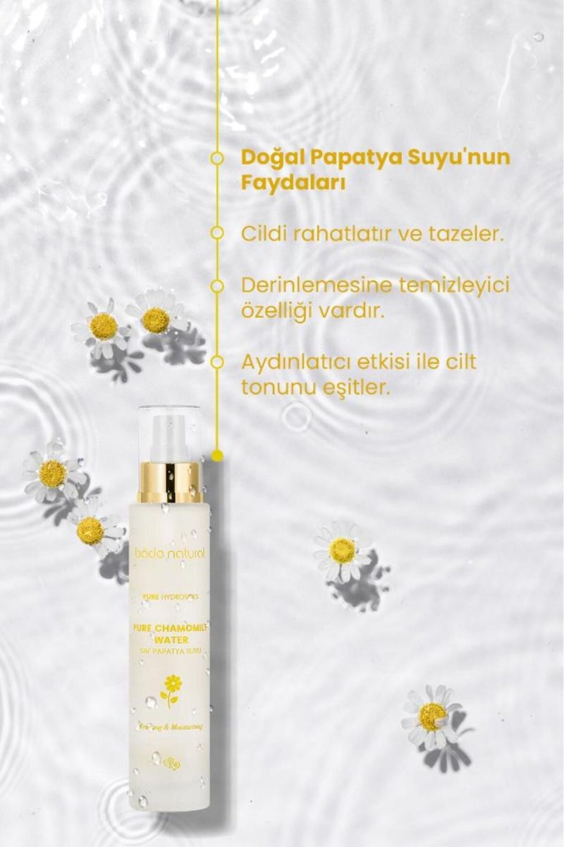 Bade Natural Papatya Suyu Saç Toniği 0 Doğal Ve Saf 100 ml