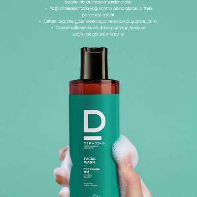 Dermoskin Acgun Sivilce ve Akne Karşıtı Yüz Yıkama Jeli | Yüz Temizleyicileri | Salisilik Asit | 200 ml