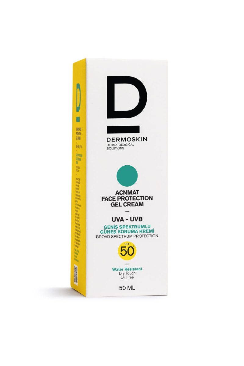 Dermoskin AcnMat Face Protection Gel Güneş Kremi Spf 50+ | Sivilce ve Akne Karşıtı | UVA&UVB Koruyucu | 50 ml
