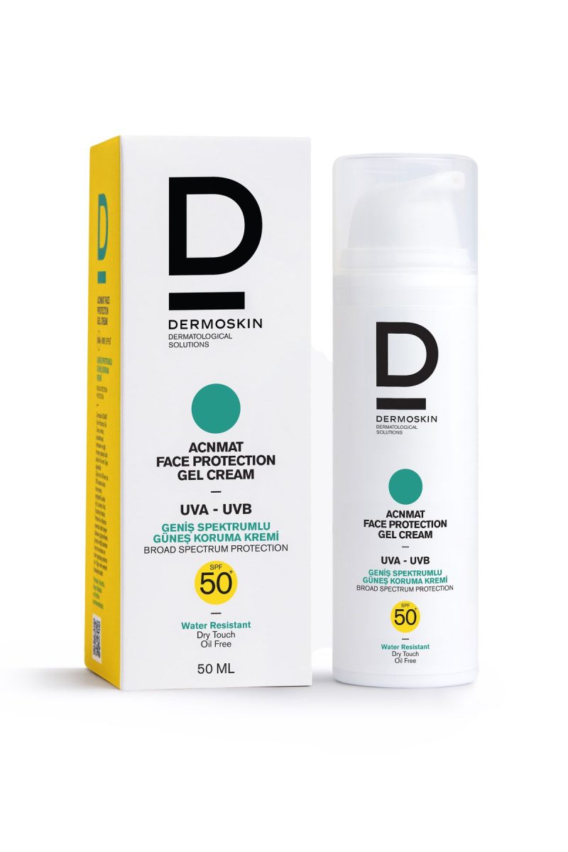 Dermoskin AcnMat Face Protection Gel Güneş Kremi Spf 50+ | Sivilce ve Akne Karşıtı | UVA&UVB Koruyucu | 50 ml