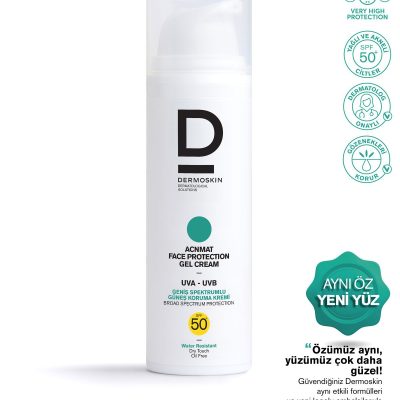Dermoskin AcnMat Face Protection Gel Güneş Kremi Spf 50+ | Sivilce ve Akne Karşıtı | UVA&UVB Koruyucu | 50 ml