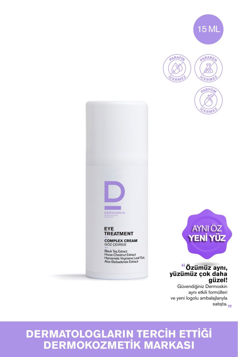 Dermoskin Göz Çevresi Bakım Kremi | Yaşlanma ve Kırışıklık Karşıtı | Göz Kremi | Hyaluronik Asit | 15 ml