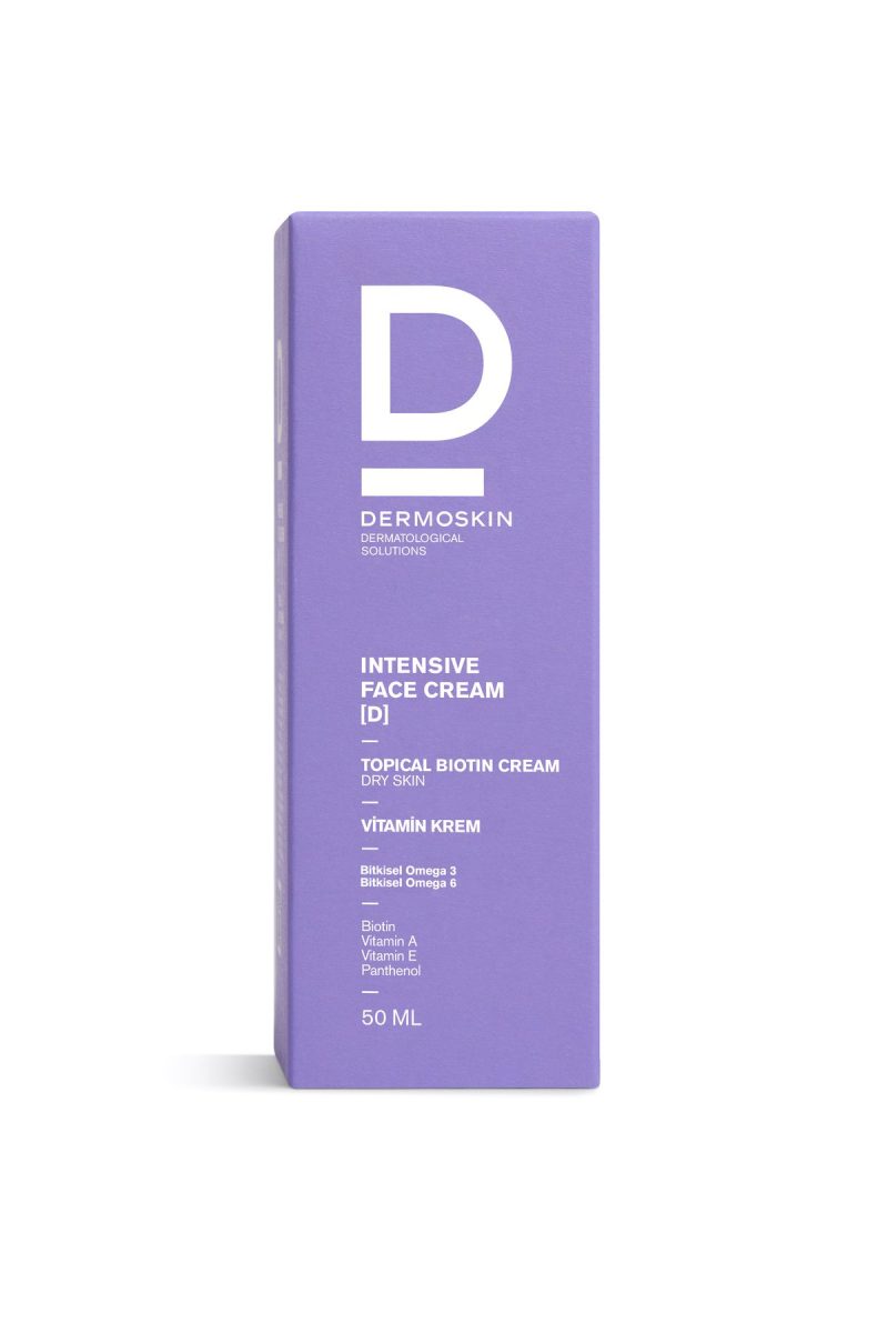 Dermoskin Intensive Face Topicalbiotin Cream(D) | Kuru Ciltler İçin Nemlendirici Yoğun Bakım Kremi | 50 ml