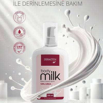 نرم‌کننده و آبرسان عمقی بدن با اوره | Dermoten – ۲۵۰ میلی‌لیتر