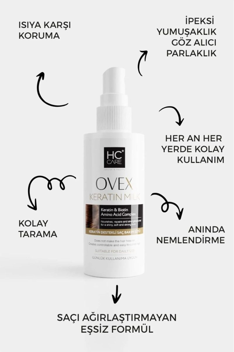 HC Care Hc Ovex Keratin & Biotin Saç Bakım Sütü - 150 Ml. Yeni Koku
