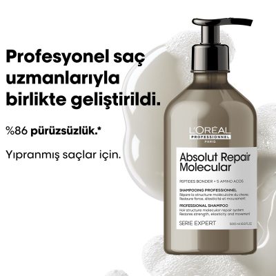 شامپو آرایش‌دهنده و ترمیم‌کننده مولکولی موهای آسیب‌دیده | برنده L'Oréal Professionnel