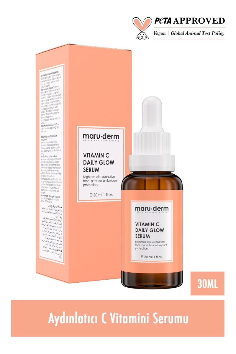 Maru.Derm C Vitamini Ve Peptid Aydınlatıcı Cilt Bakım Serumu 30 Ml