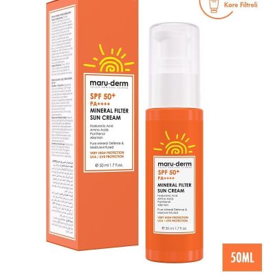 Maru.Derm Güneş Kremi | SPF 50+ 0 Mineral Filtre Güneş Kremi 50 ML