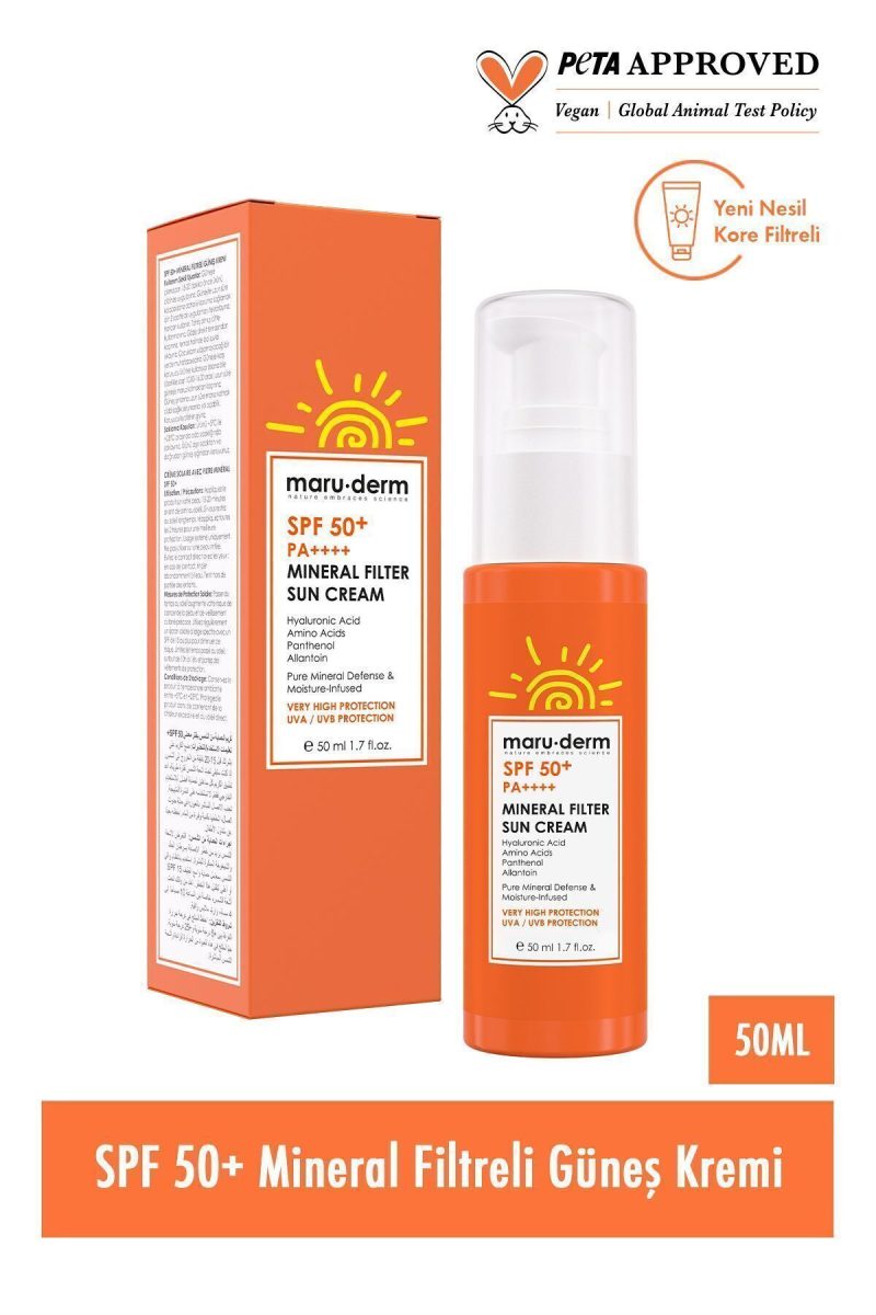 Maru.Derm Güneş Kremi | SPF 50+ 0 Mineral Filtre Güneş Kremi 50 ML