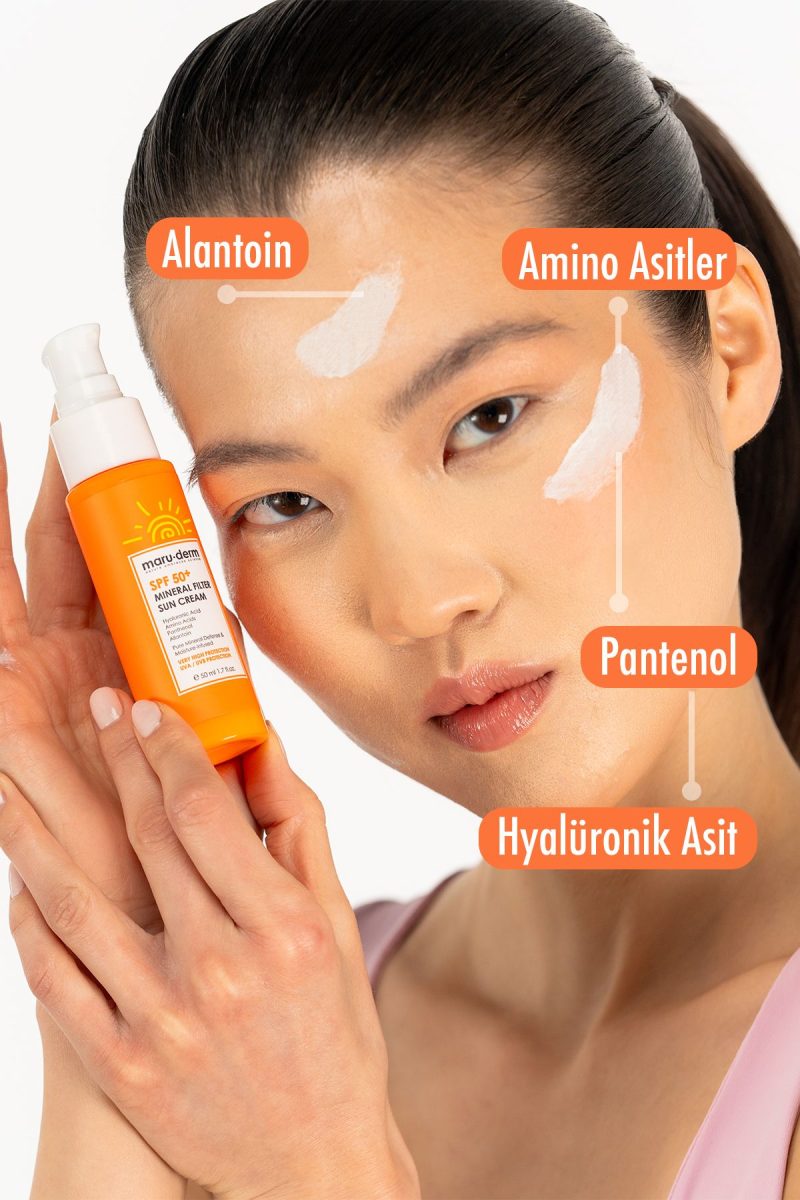 Maru.Derm Güneş Kremi | SPF 50+ 0 Mineral Filtre Güneş Kremi 50 ML