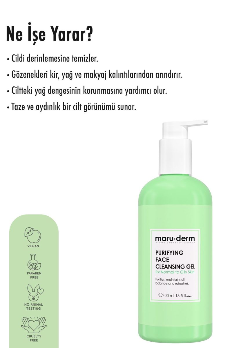 Maru.Derm Maruderm Karma Ve Yağlı Ciltlere Özel Salisilik Asit Yüz Temizleme Jeli 400 ml
