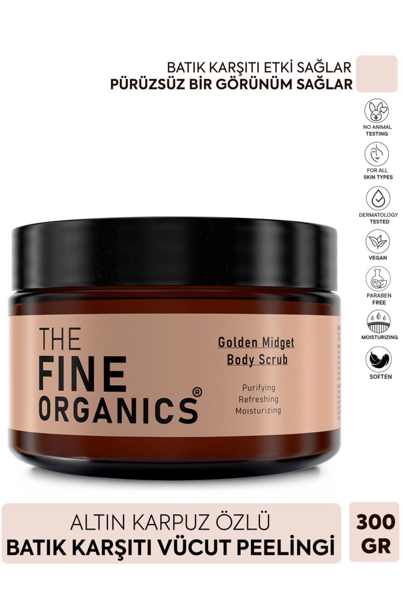 THE FINE ORGANICS Minyatür Altın Karpuz Özlü Besleyici ve Arındırıcı Batık Karşıtı Vücut Peelingi