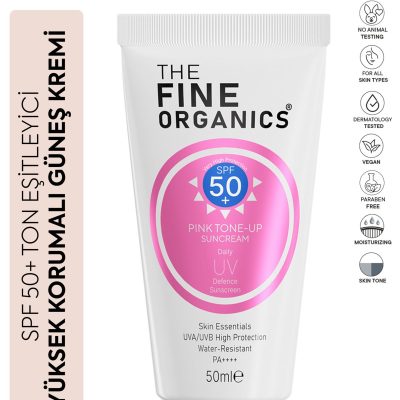 THE FINE ORGANICS Spf 50+ Ton Eşitleyici Yüksek Korumalı Pembe Güneş Kremi, 50ml