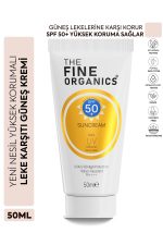 THE FINE ORGANICS Spf 50+ Yüksek Korumalı Yoğun Leke Karşıtı Nemlendirici Güneş Kremi, 50ml