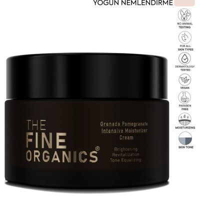 THE FINE ORGANICS Yoğun Nemlendirici Su Bazlı Yüz Kremi 48 Saat Etkili, Aydınlatıcı, Ton Eşitleyici, Grenada Narı Özlü